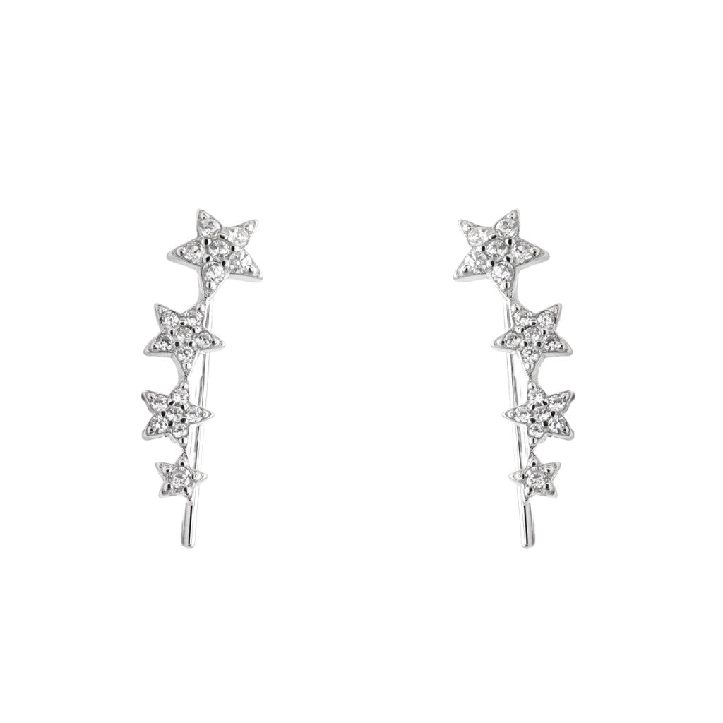 Cercei Argint Ear Pins cu Stele