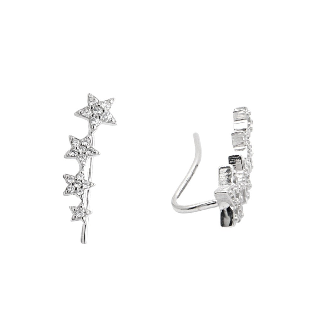 Cercei Argint Ear Pins cu Stele