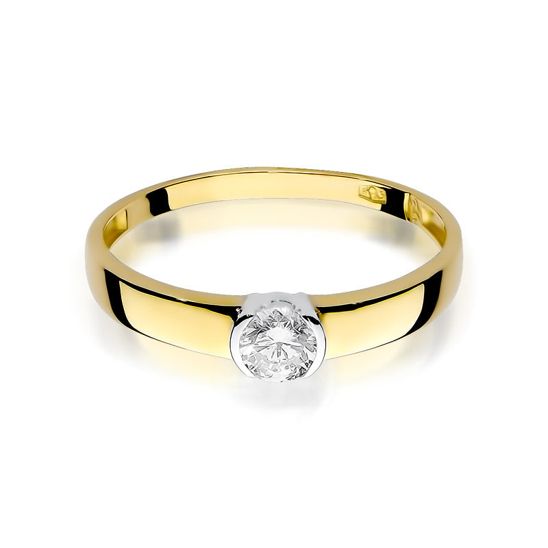 lnel de Logodna Aur 14k cu Diamant 0.25ct Solitaire