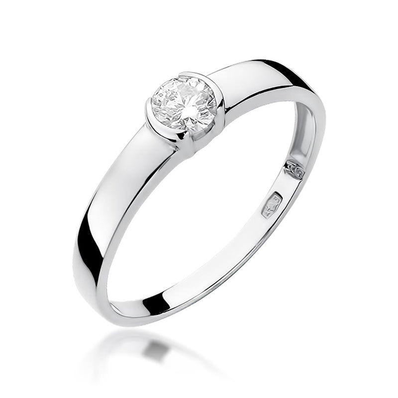 lnel de Logodna Aur 14k cu Diamant 0.25ct Solitaire