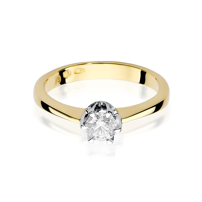 lnel de Logodna Aur 14k Solitaire cu Diamant 0.30ct