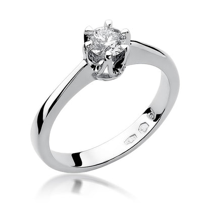 lnel de Logodna Aur 14k Solitaire cu Diamant 0.30ct