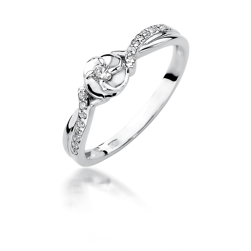 Inel de Logodna Aur 14k cu Diamante 0.12ct