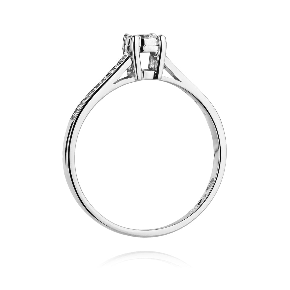 Inel Logodna Aur 14k Diamante 0.13ct Half Eternity