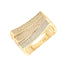 Inel Aur 14k Roz, Alb, Galben Geometric cu Pietre