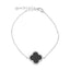 Bratara Argint Floare cu Onix 1.5cm