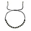 Bratara Snur cu Bile Aur 14k si Onix Negru 5 mm