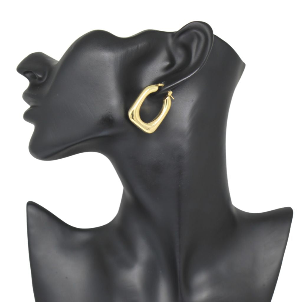 Cercei Aur 14k Dreptunghiulari