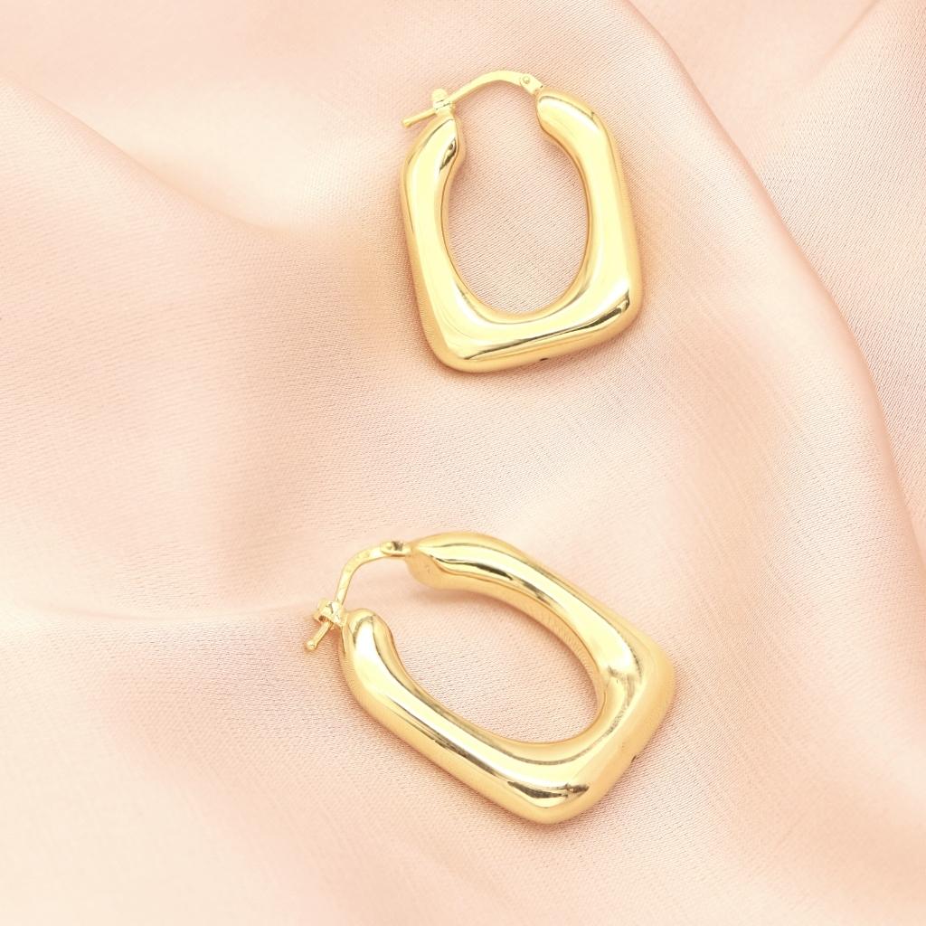 Cercei Aur 14k Dreptunghiulari