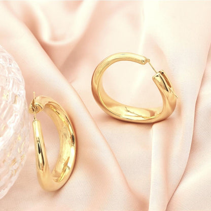 Cercei Aur 14k Rotunzi Tip Creola