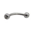 Piercing Titan Clasic cu Piatra Alba