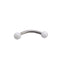 Piercing Titan cu Pietre Albe