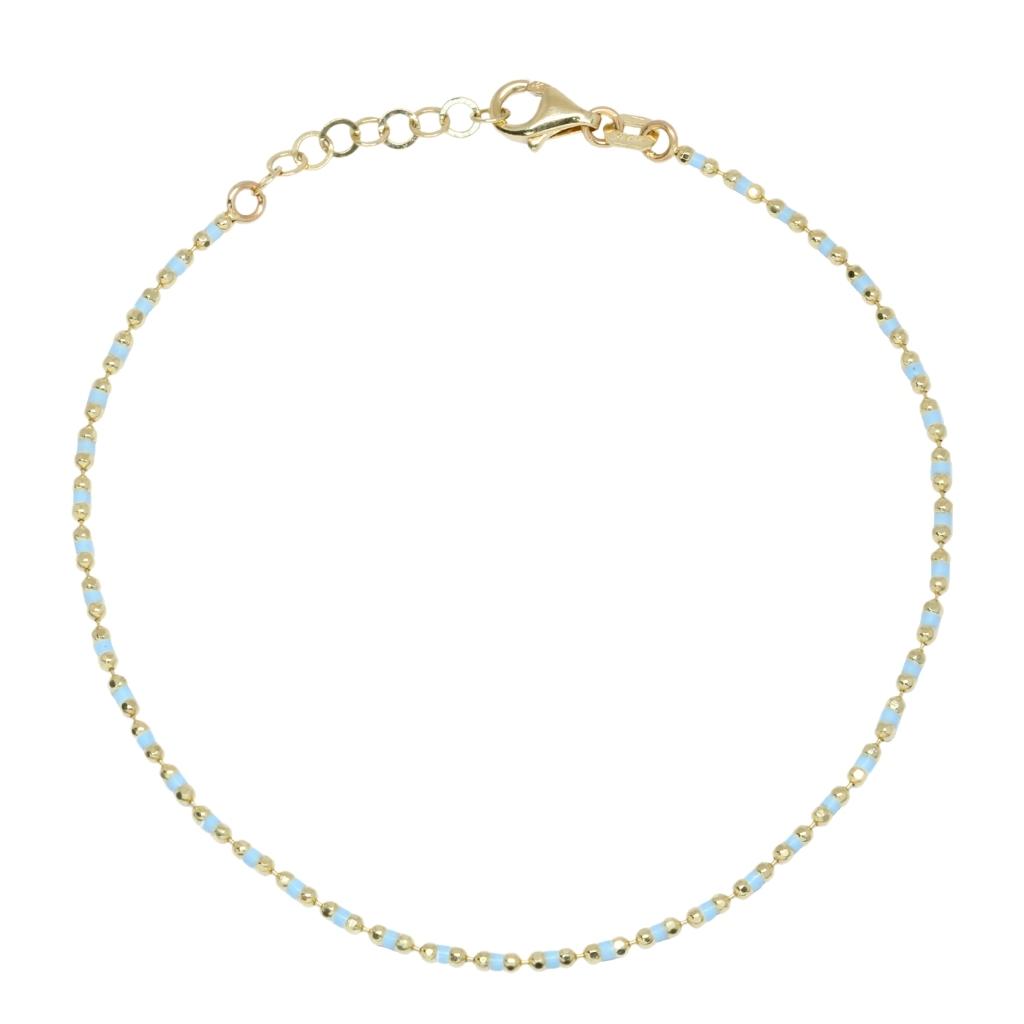Bratara Aur 14k cu Agat Multicolor