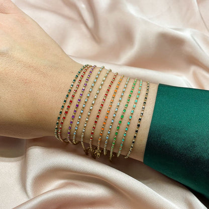 Bratara Aur 14k cu Agat Multicolor