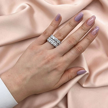 Inel Argint Eternity Round Stones
