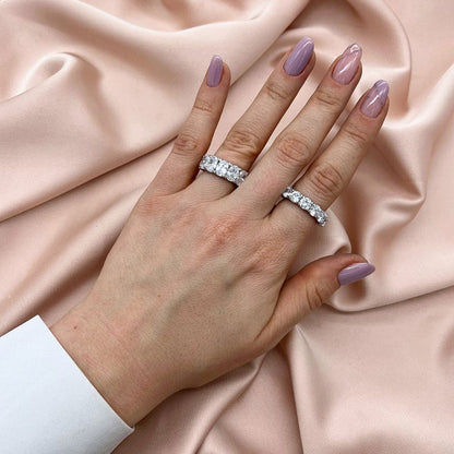 Inel Argint Eternity Round Stones