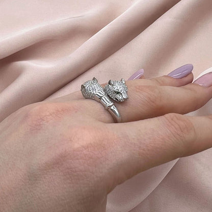 Inel Argint The Panther cu Pietre Zirconia
