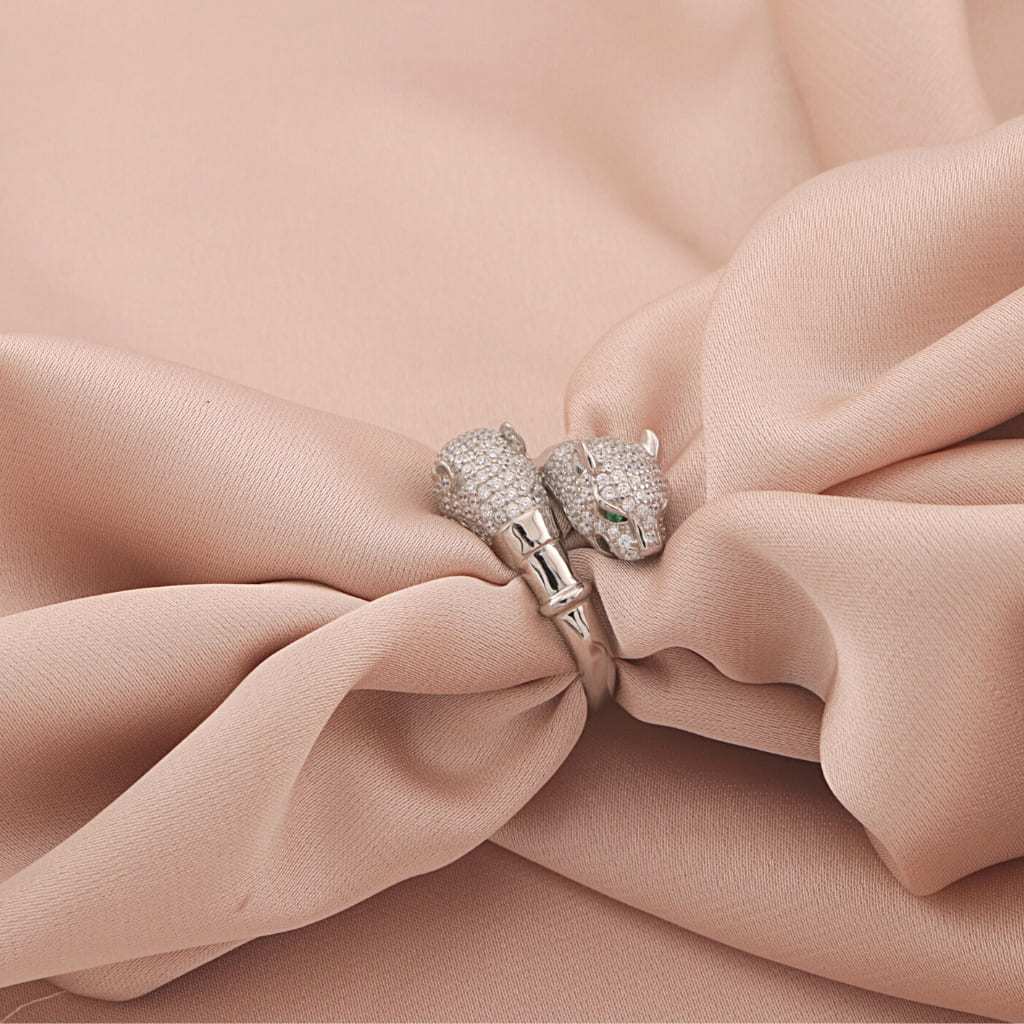 Inel Argint The Panther cu Pietre Zirconia
