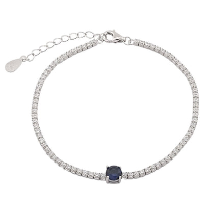 Bratara Argint Tennis cu Piatra Zirconia Colorata