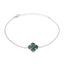Bratara Argint Floare cu Malachit 1 cm