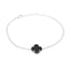 Bratara Argint Floare cu Onix 1 cm