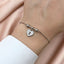 Bratara Argint Heart Lock Charm