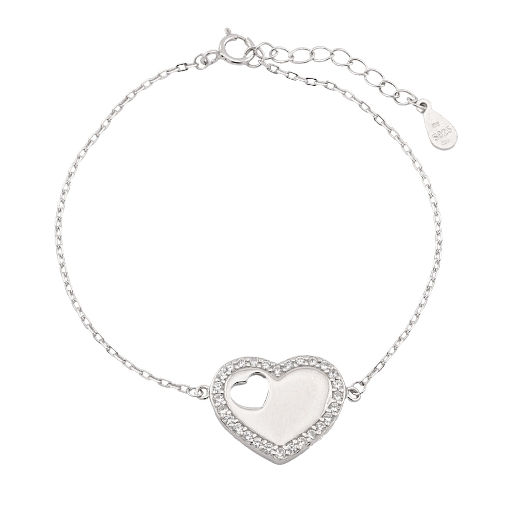 Bratara Argint Mirror Heart