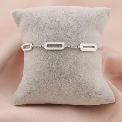 Bratara Tennis Argint Minimalist White Chain