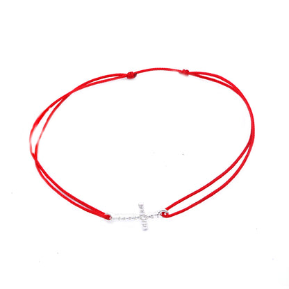 Martisor Bratara Argint Snur Cruce cu Striatii
