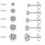 Cercei Argint Round Zirconia