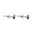 Cercei Argint Birthstone Luna Iulie - Magenta Energy