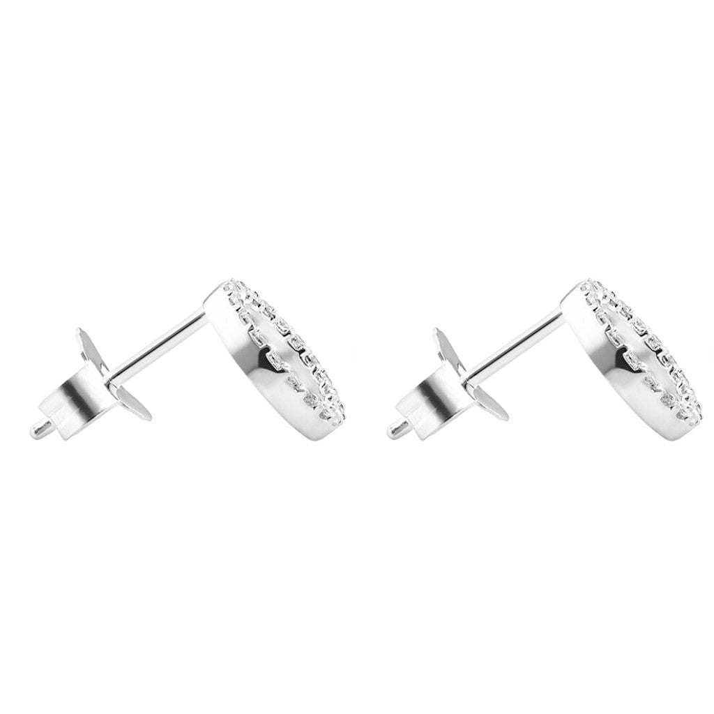 Cercei Argint Cerc Minimalist cu Pietre Zirconia