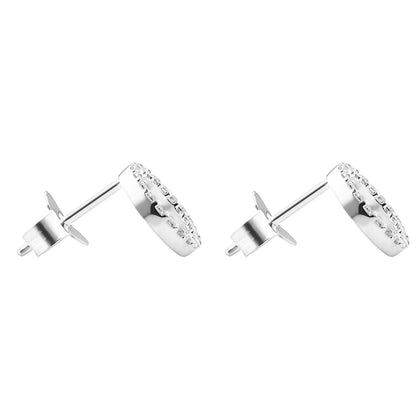 Cercei Argint Cerc Minimalist cu Pietre Zirconia