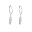 Cercei Argint Feather Hoops