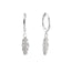 Cercei Argint Feather Hoops