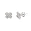 Cercei Argint Floare cu Pietre Zirconia 8mm