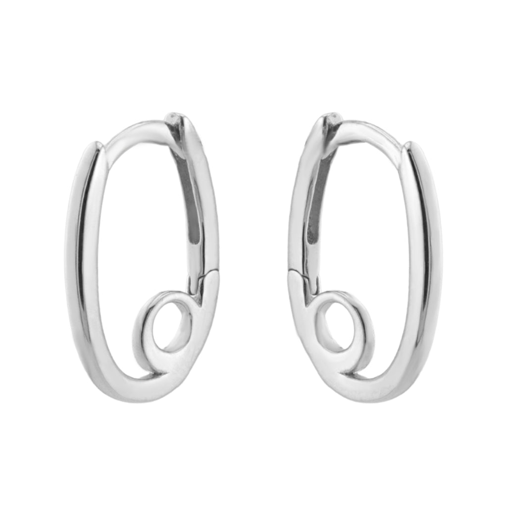 Cercei Argint Huggie Hoops Minimalisti