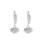 Cercei Argint Pave Heart Hoops
