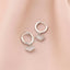 Cercei Argint Pave Heart Hoops