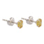 Cercei Argint Piatra Lunii Noiembrie - Sunset Yellow