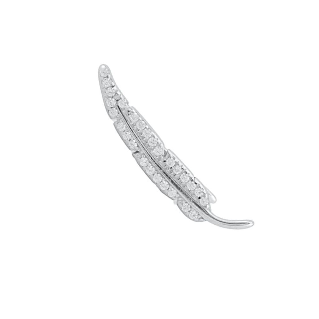 Cercel Argint Feather Ear Climber