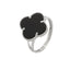 Inel Argint Floare Onix