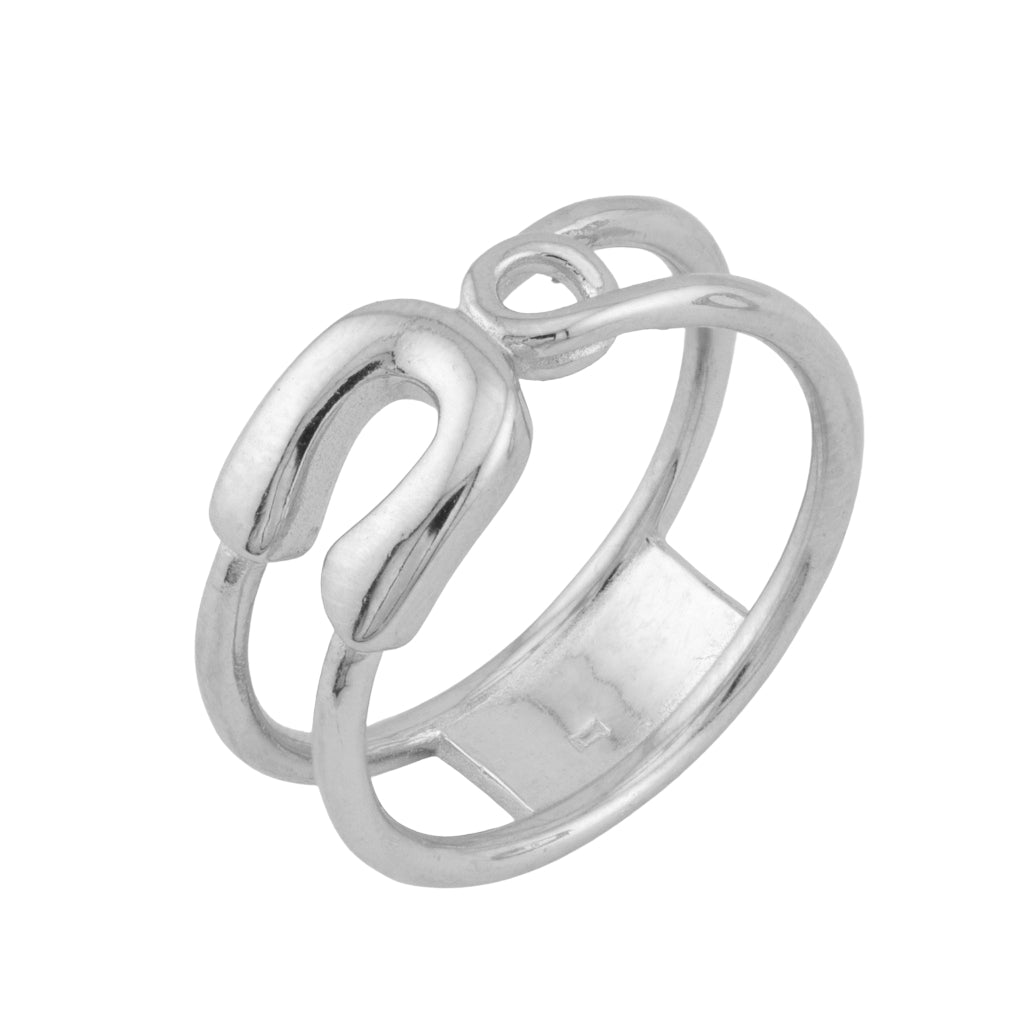 Inel Argint Safety Pin
