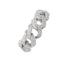 Inel Mobil Argint Cuban Link cu Pietre Zirconia