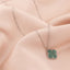 Lant Argint Floare cu Malachit 1.5 cm