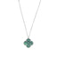 Lant Argint Floare cu Malachit 1.5 cm