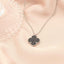 Lant Argint Floare cu Onix 1.5 cm
