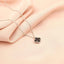 Lant Argint Floare cu Onix 1 cm