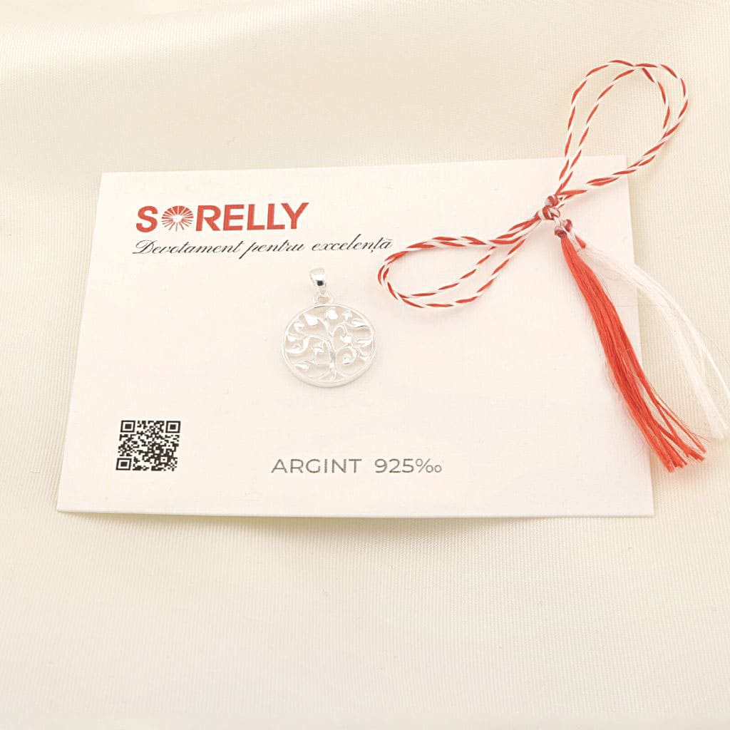 Martisor Pandantiv Argint Copacul Vietii Rotund