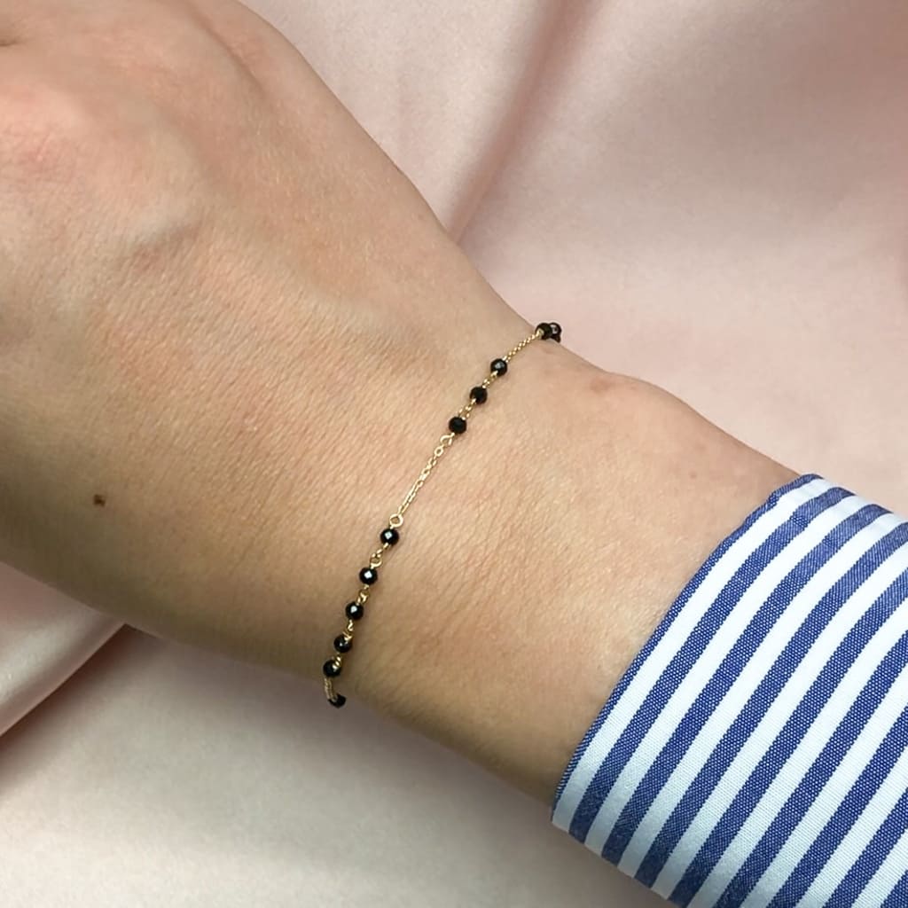 Bratara Aur 14k cu Pietre Onix